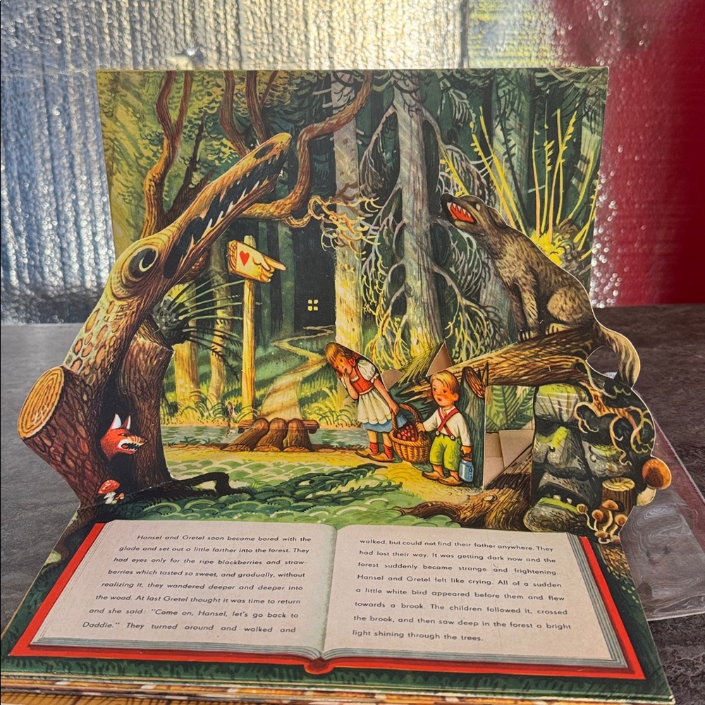 HANSEL AND GRETEL POP-UP & MOVEABLE BOOK 1961 CHILDRENS ARABIC ORIGINAL BOOK - Picture 5 of 15